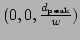 $(0,0, \frac{d_{\rm peak}}{w})$